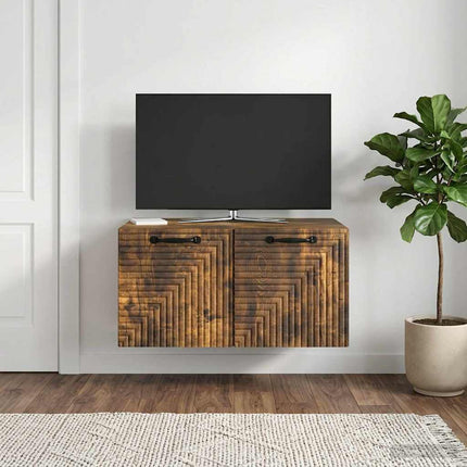 Väggmonterad TV-bänk Rökt ek 59,5 x 41 x 30 cm Konstruerat trä