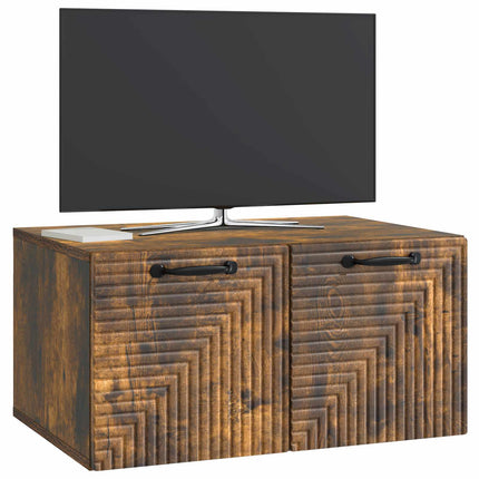 Väggmonterad TV-bänk Rökt ek 59,5 x 41 x 30 cm Konstruerat trä