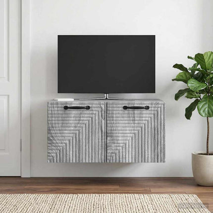 Väggmonterad TV-bänk Grå sonoma-ek 59,5 x 41 x 30 cm