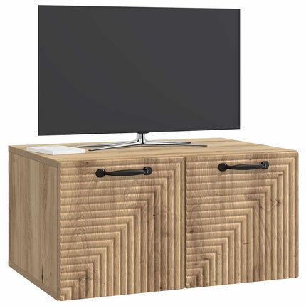 Väggmonterad TV-bänk 59,5 x 41 x 30 cm Artisan-ek