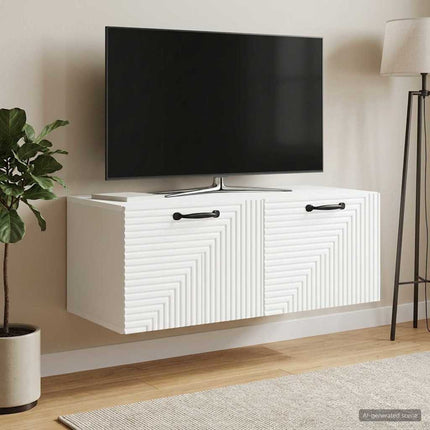 Väggmonterad TV-bänk Vit 78,5 x 41 x 30 cm Konstruerat trä