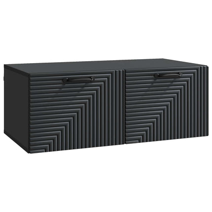 Väggmonterad TV-bänk Svart 78,5 x 41 x 30 cm Konstruerat trä