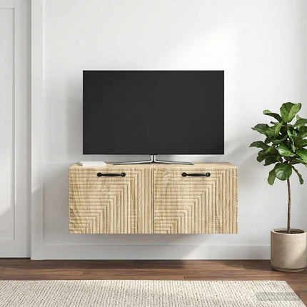 Väggmonterad TV-bänk Väggmonterad Sonoma-ek 78,5 x 41 x 30 cm