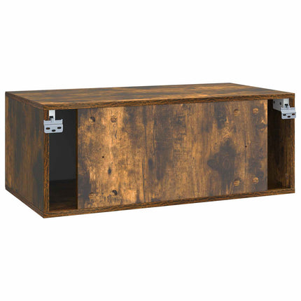 Väggmonterad TV-bänk Rökt ek 78,5 x 41 x 30 cm Konstruerat trä