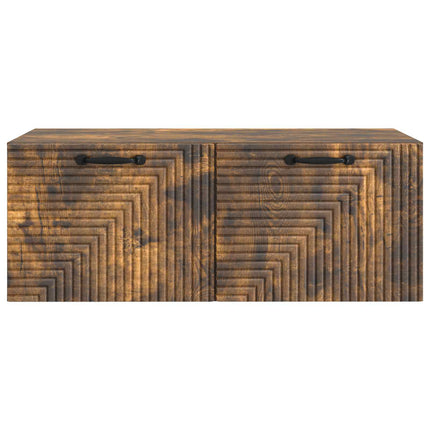 Väggmonterad TV-bänk Rökt ek 78,5 x 41 x 30 cm Konstruerat trä