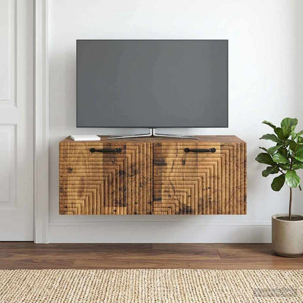 Väggmonterad TV-bänk Väggmonterad Gammalt trä 78,5 x 41 x 30 cm