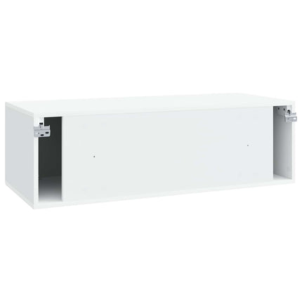 Väggmonterad TV-bänk Vit 98 x 41 x 30 cm Konstruerat trä