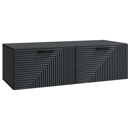 Väggmonterad TV-bänk Svart 98 x 41 x 30 cm Konstruerat trä