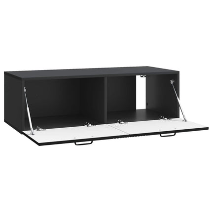 Väggmonterad TV-bänk Svart 98 x 41 x 30 cm Konstruerat trä