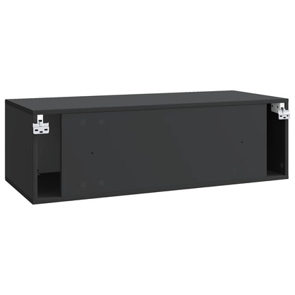 Väggmonterad TV-bänk Svart 98 x 41 x 30 cm Konstruerat trä