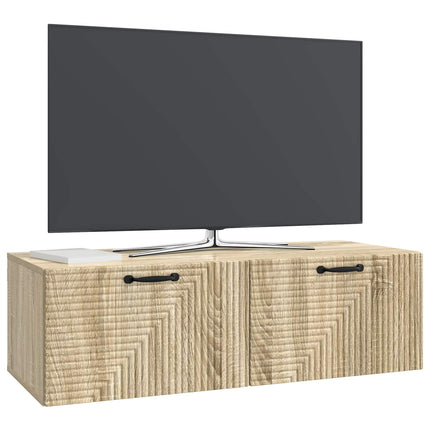 Väggmonterad TV-bänk Sonoma-ek 98 x 41 x 30 cm Konstruerat trä