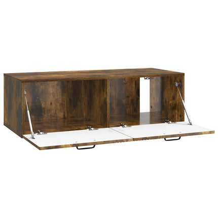 Väggmonterad TV-bänk Rökt ek 98 x 41 x 30 cm Konstruerat trä