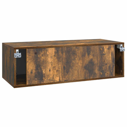 Väggmonterad TV-bänk Rökt ek 98 x 41 x 30 cm Konstruerat trä
