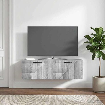 Väggmonterad TV-bänk Väggmonterad Grå sonoma-ek 98 x 41 x 30 cm