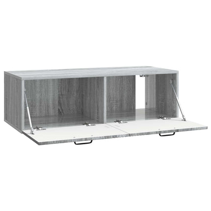 Väggmonterad TV-bänk Väggmonterad Grå sonoma-ek 98 x 41 x 30 cm