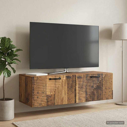 Väggmonterad TV-bänk Väggmonterad Gammalt trä 98 x 41 x 30 cm