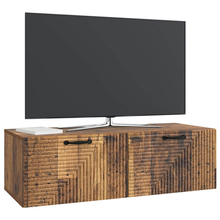 Väggmonterad TV-bänk Väggmonterad Gammalt trä 98 x 41 x 30 cm