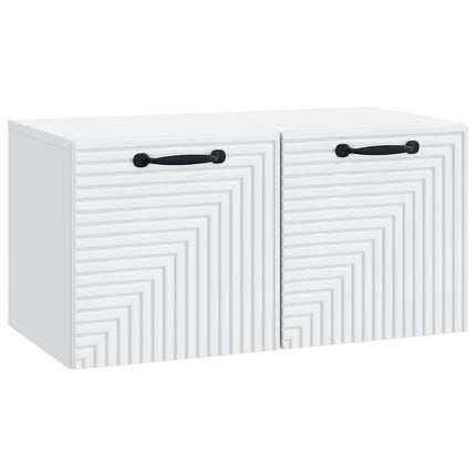 Väggmonterad TV-bänk Vit 59,5 x 31 x 30 cm Konstruerat trä