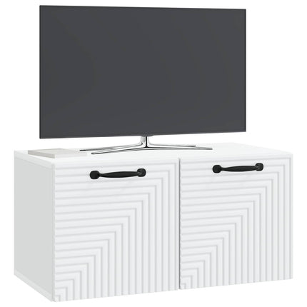 Väggmonterad TV-bänk Vit 59,5 x 31 x 30 cm Konstruerat trä