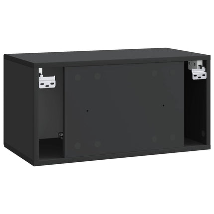 Väggmonterad TV-bänk Svart 59,5 x 31 x 30 cm Konstruerat trä