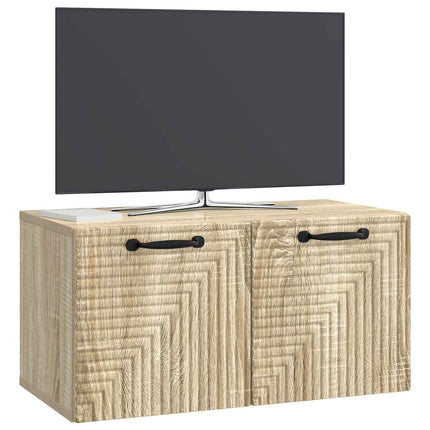Väggmonterad TV-bänk Väggmonterad Sonoma-ek 59,5 x 31 x 30 cm