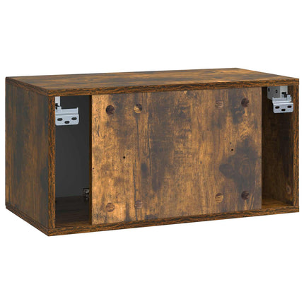 Väggmonterad TV-bänk Rökt ek 59,5 x 31 x 30 cm Konstruerat trä