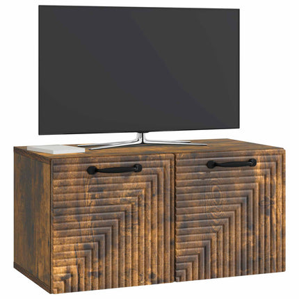 Väggmonterad TV-bänk Rökt ek 59,5 x 31 x 30 cm Konstruerat trä