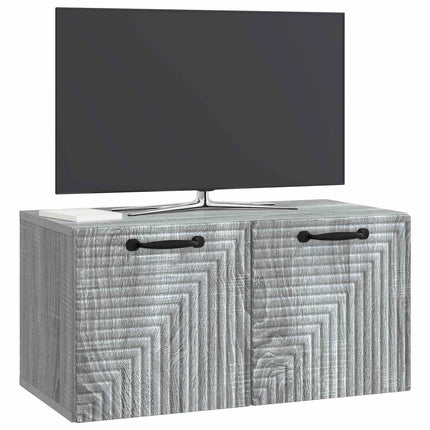 Väggmonterad TV-bänk Grå sonoma-ek 59,5 x 31 x 30 cm