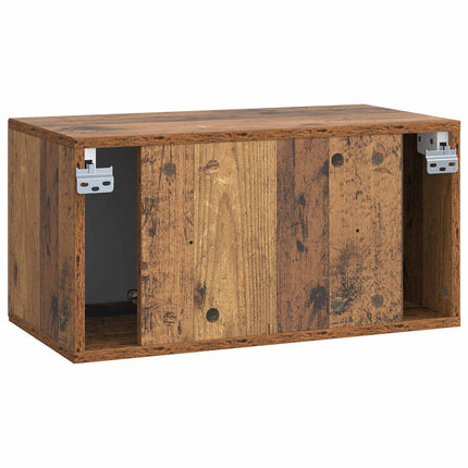 Väggmonterad TV-bänk Väggmonterad Gammalt trä 59,5 x 31 x 30 cm