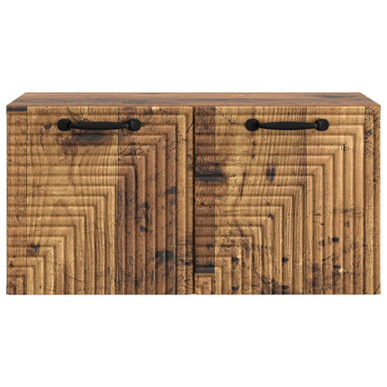 Väggmonterad TV-bänk Väggmonterad Gammalt trä 59,5 x 31 x 30 cm