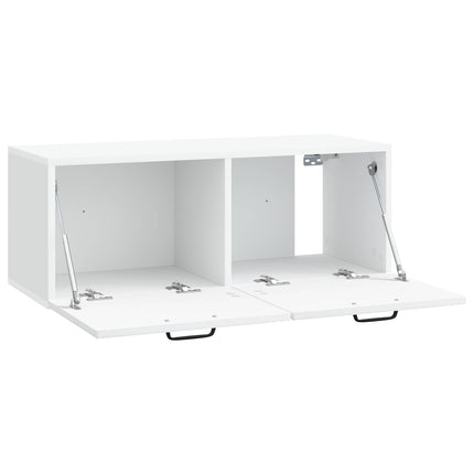 Väggmonterad TV-bänk Vit 78,5 x 31 x 30 cm Konstruerat trä