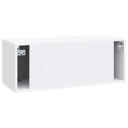 Väggmonterad TV-bänk Vit 78,5 x 31 x 30 cm Konstruerat trä