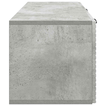 Väggmonterad TV-bänk Väggmonterad Betonggrå 78,5 x 31 x 30 cm