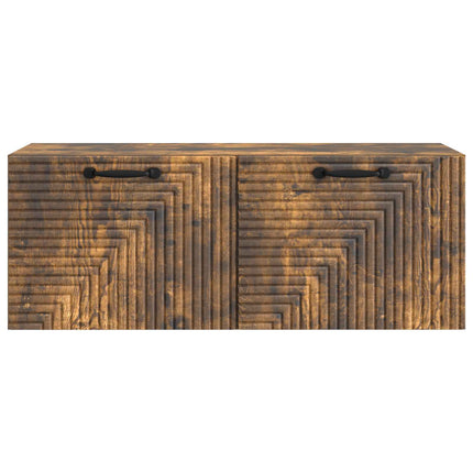 Väggmonterad TV-bänk Rökt ek 78,5 x 31 x 30 cm Konstruerat trä