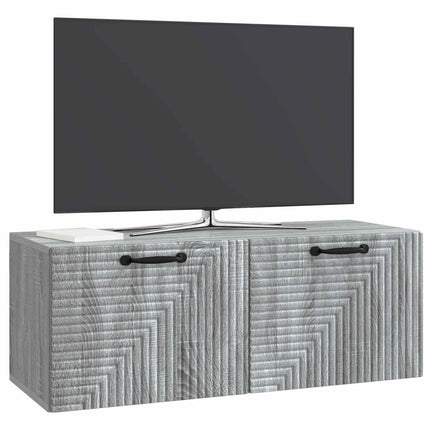 Väggmonterad TV-bänk Grå sonoma-ek 78,5 x 31 x 30 cm
