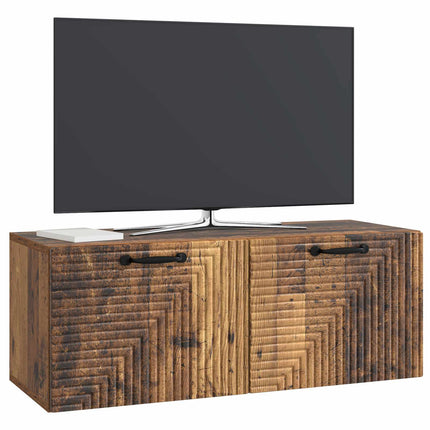 Väggmonterad TV-bänk Väggmonterad Gammalt trä 78,5 x 31 x 30 cm