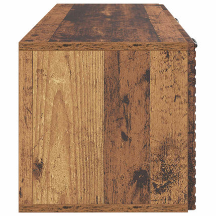 Väggmonterad TV-bänk Väggmonterad Gammalt trä 78,5 x 31 x 30 cm