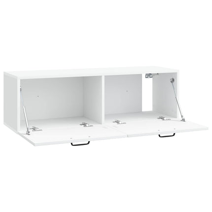 Väggmonterad TV-bänk Vit 98 x 31 x 30 cm Konstruerat trä
