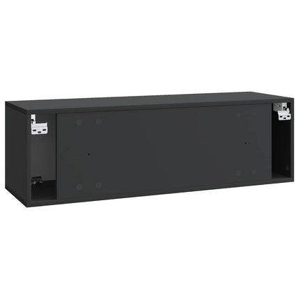 Väggmonterad TV-bänk Svart 98 x 31 x 30 cm Konstruerat trä