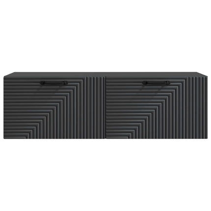 Väggmonterad TV-bänk Svart 98 x 31 x 30 cm Konstruerat trä