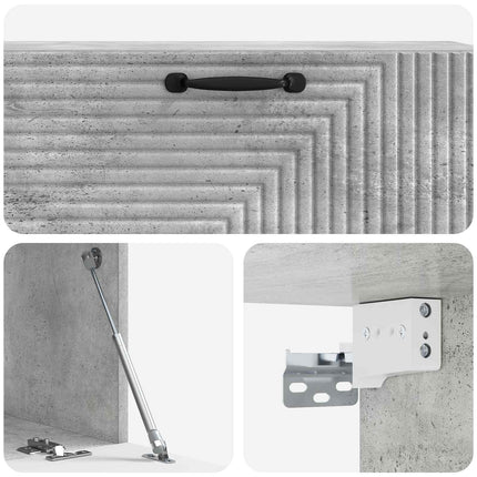 Väggmonterad TV-bänk Betonggrå 98 x 31 x 30 cm Konstruerat trä