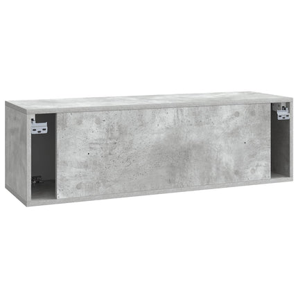 Väggmonterad TV-bänk Betonggrå 98 x 31 x 30 cm Konstruerat trä