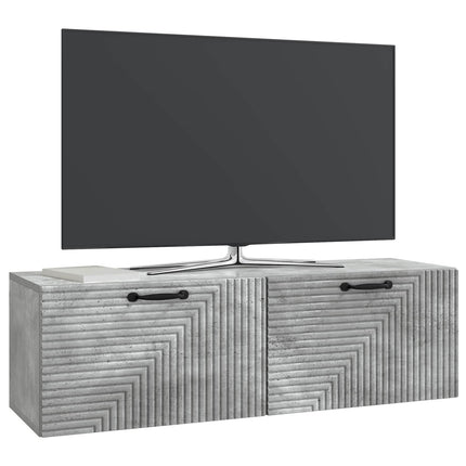 Väggmonterad TV-bänk Betonggrå 98 x 31 x 30 cm Konstruerat trä