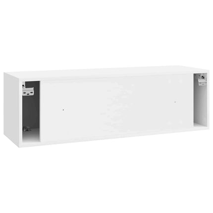 Väggmonterad TV-bänk Väggmonterad Vit högglans 98 x 31 x 30 cm