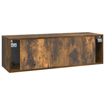 Väggmonterad TV-bänk Rökt ek 98 x 31 x 30 cm Konstruerat trä