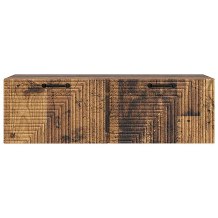 Väggmonterad TV-bänk Väggmonterad Gammalt trä 98 x 31 x 30 cm