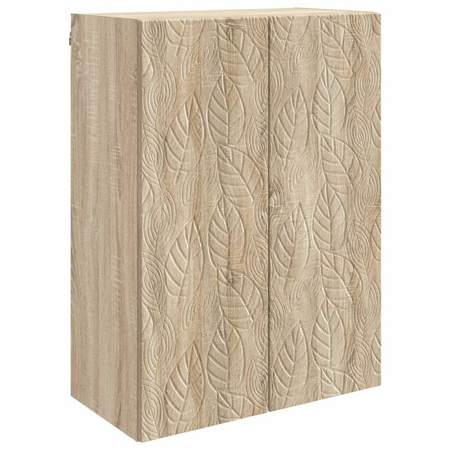 Väggmonterat skåp 66 x 34,5 x 90 cm Konstruerat trä Sonoma-ek