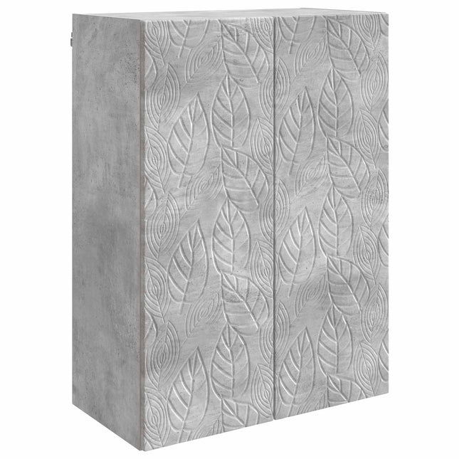 Väggmonterat skåp 66 x 34,5 x 90 cm Konstruerat trä Betonggrå
