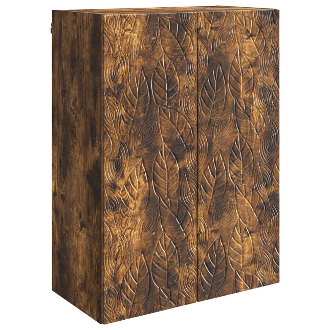 Väggmonterat skåp 66 x 34,5 x 90 cm Konstruerat trä Rökt ek