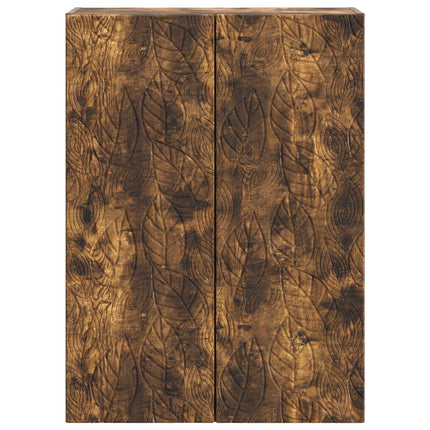 Väggmonterat skåp Rökt ek 66 x 34,5 x 90 cm Konstruerat trä
